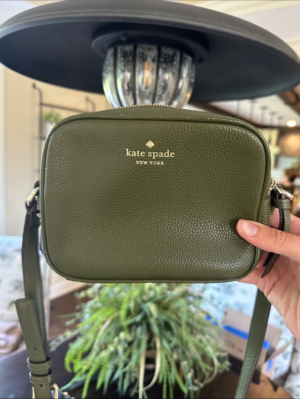 kate spade Olive Green Pebbled Leather Belt Bag